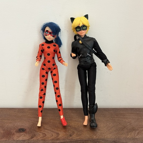 Lot 2‎ Miraculous Ladybug Cat Noir Doll Action Figures Bundle Set Toys Figurines - Picture 8 of 8
